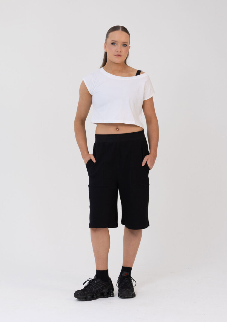 cropped studio tee white t-shirt