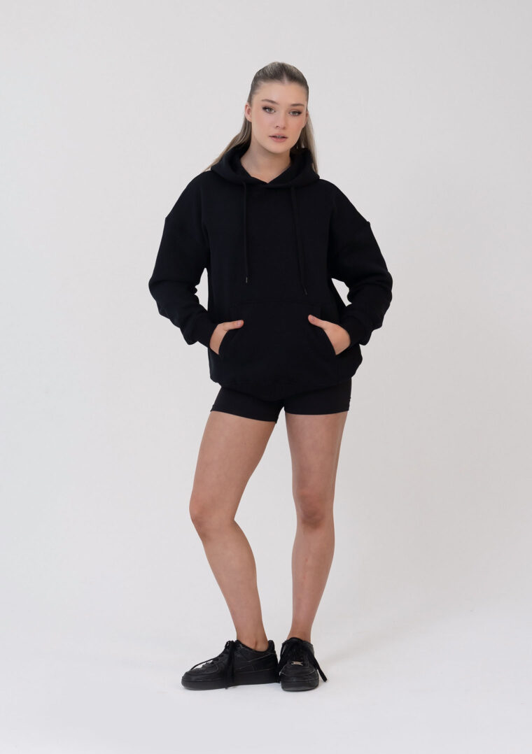 studio hoodie black