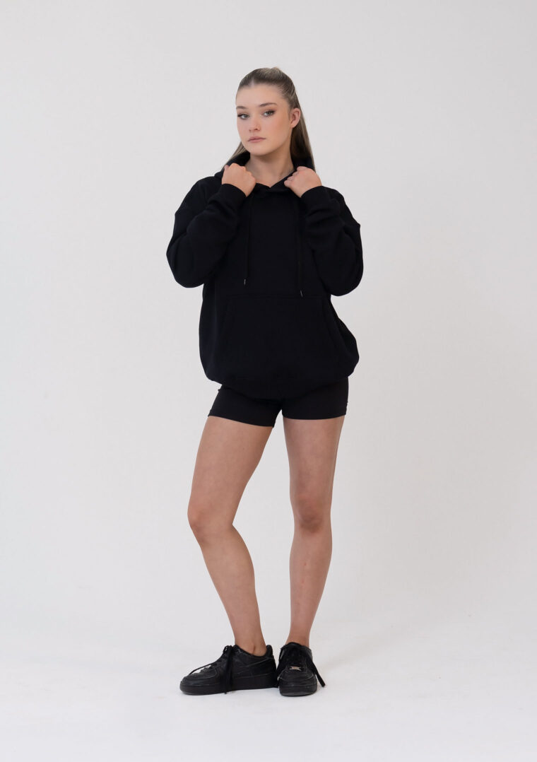studio hoodie black