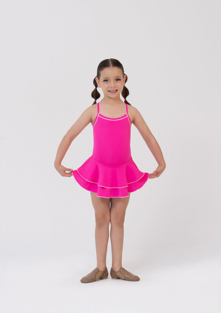 cindy dress ballet jazz child hot pink