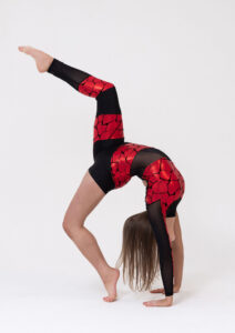 frankie unitard metallic red
