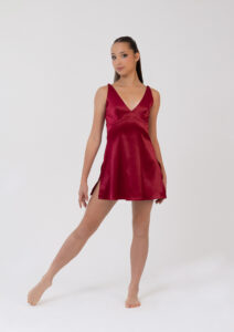 lucy slip dress burgundy