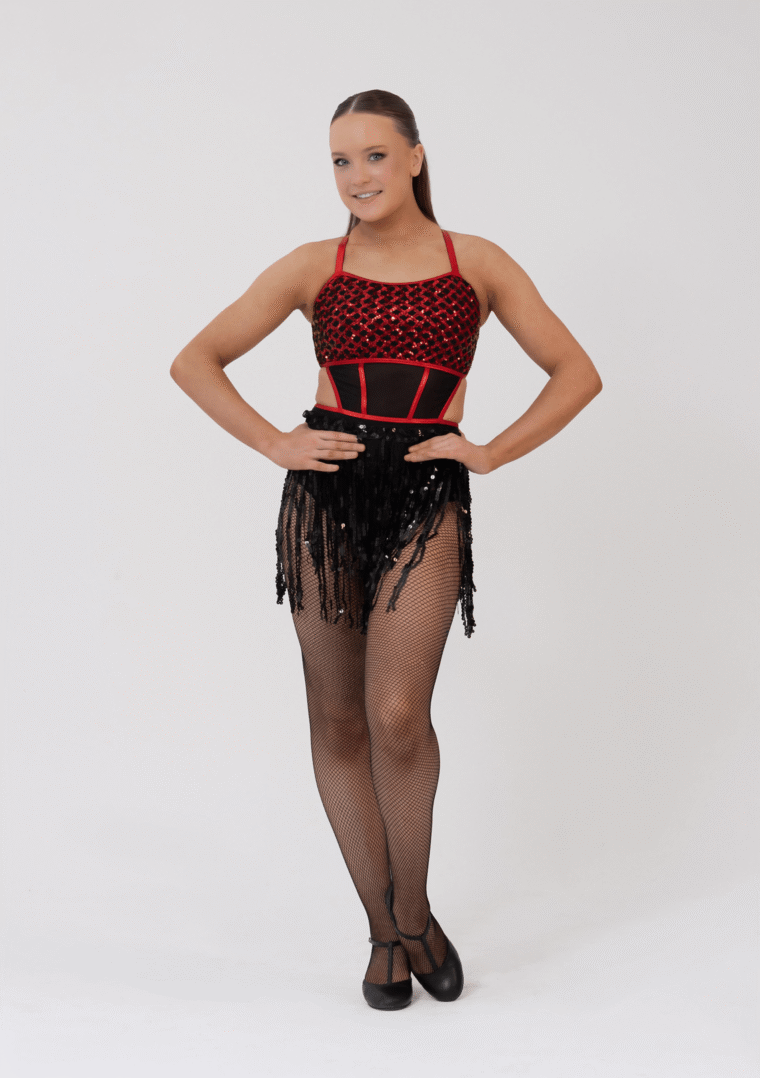 sadie leotard red sequin