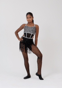 sadie leotard silver sequin