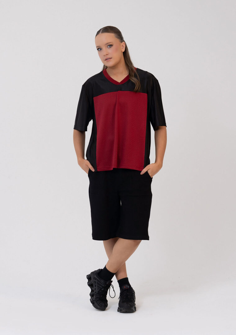 jordan team top burgundy black