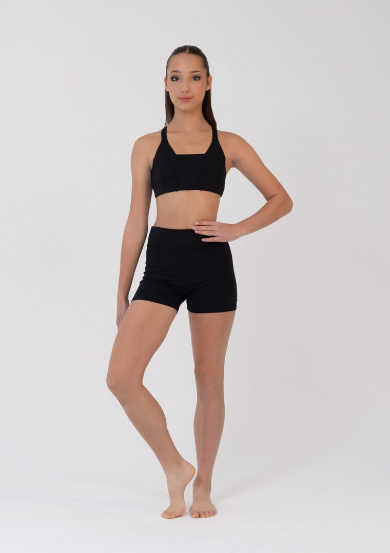remi crop top raya shorts black