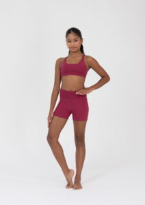 remi crop top raya shorts crimson