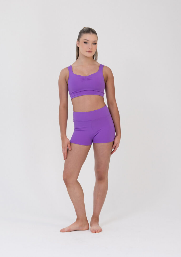 renee crop top amethyst purple