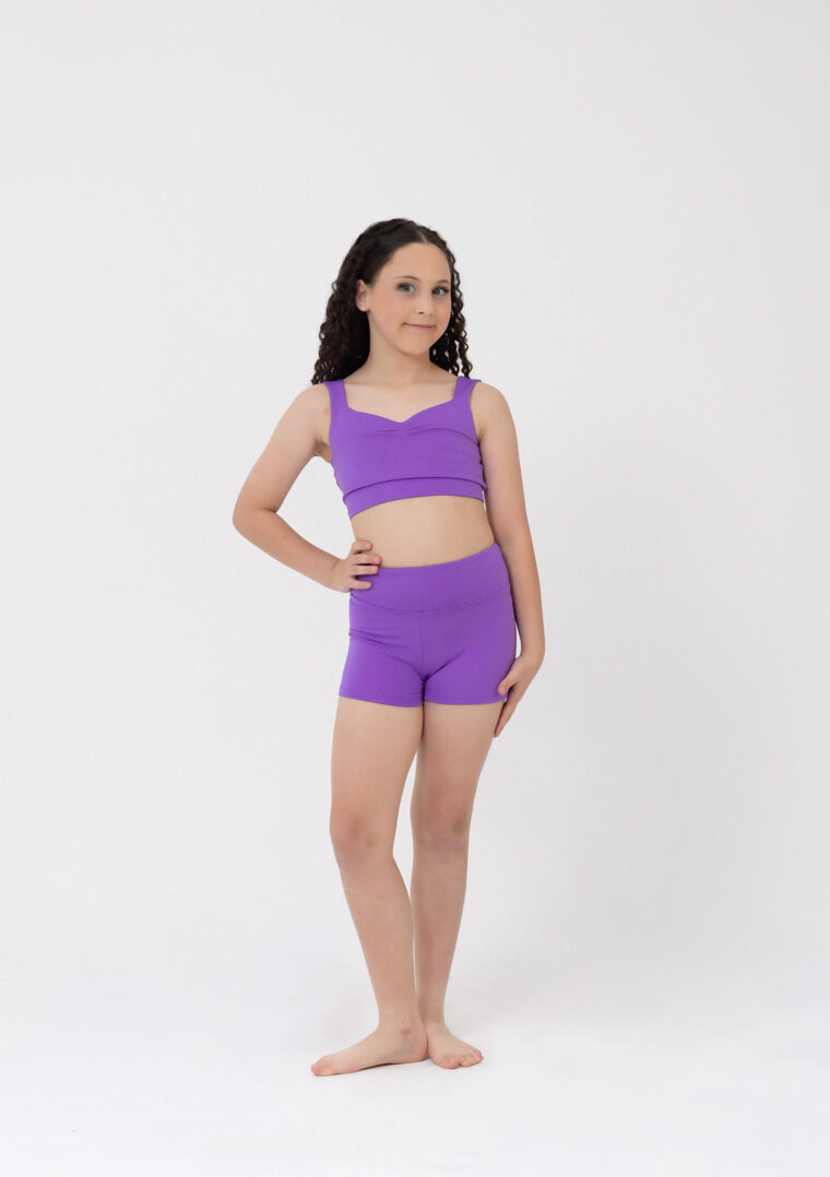 renee crop top amethyst purple