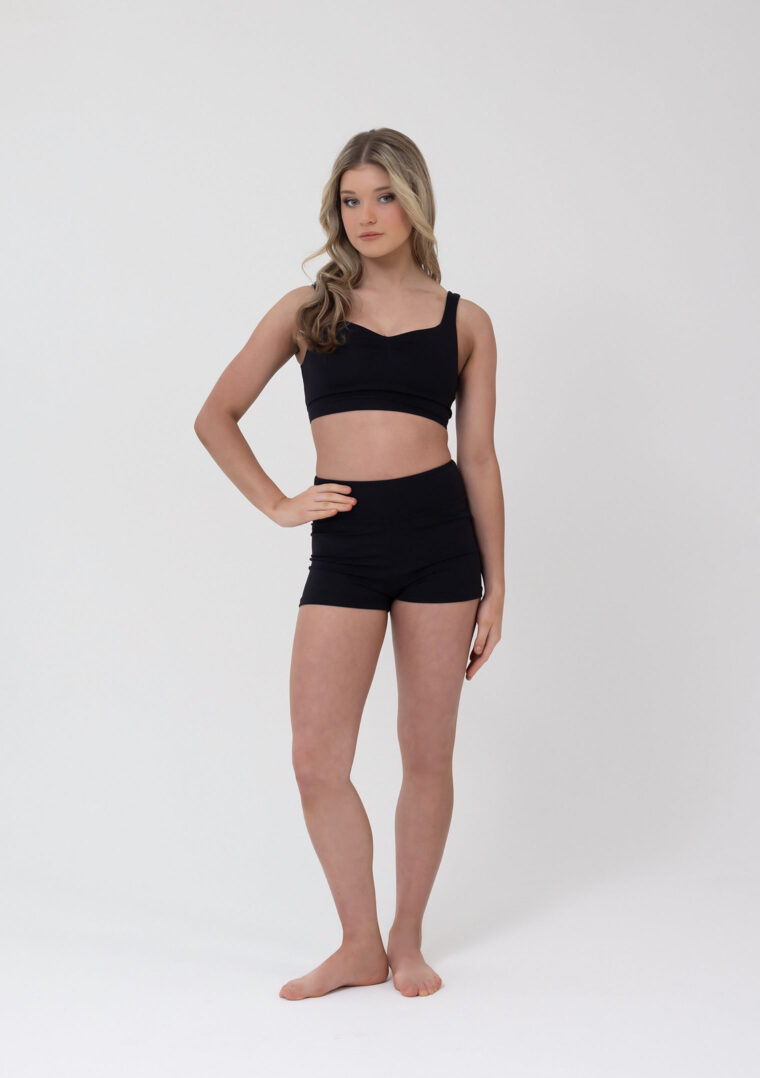 renee crop top black