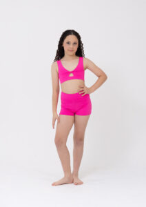 renee crop top hot pink