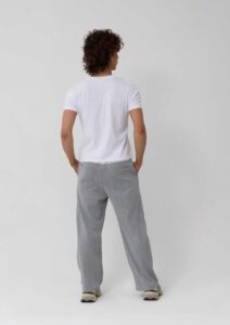 locky track pants black white