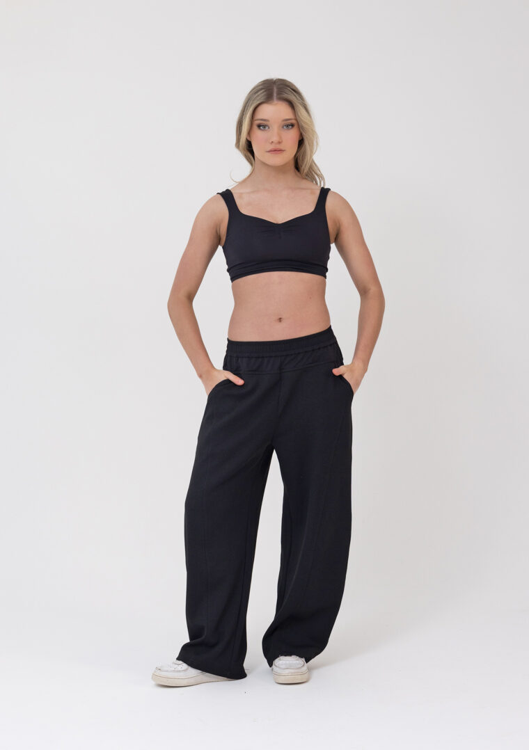locky track pants black