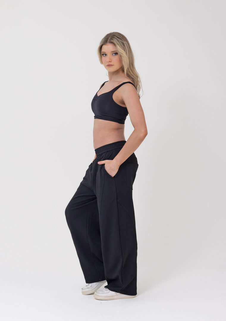 locky track pants black