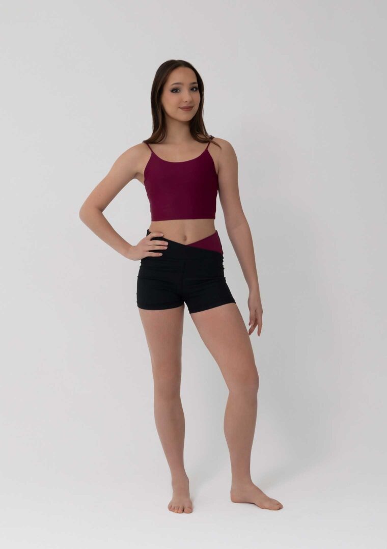 everly cropped singlet mahogany