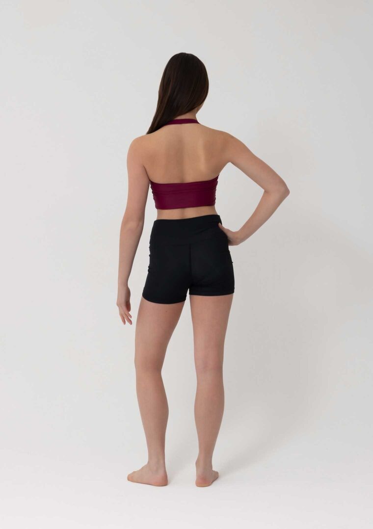 sierra crop top mahogany burgundy