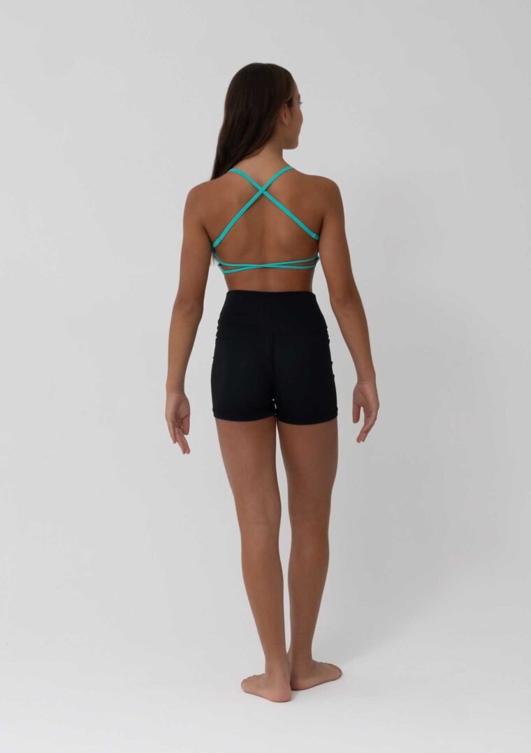 zella crop top aquamarine