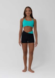 zella crop top aquamarine