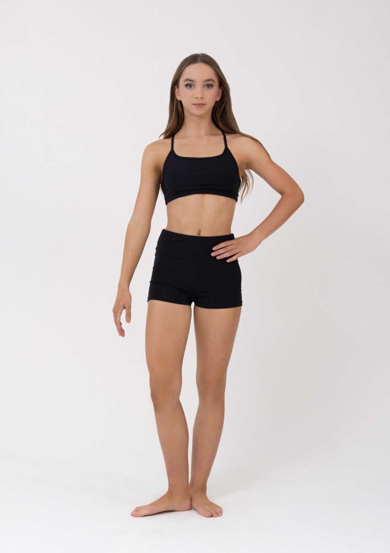 zella crop top black