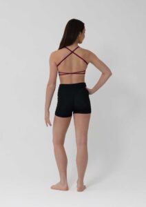 zella crop top mahogany burgundy