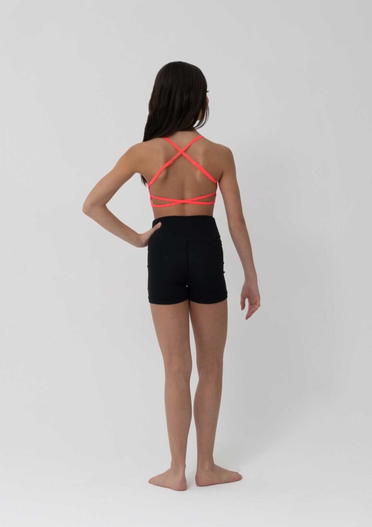 zella crop top coral sunkissed